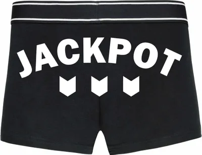 Produktbild von Boxershorts - Mann - Boxer-0010-man-black-h-S - schwarz - S - hinten - JACKPOT - lustiges Motiv - Spruch - Unterwäsche - Unterhose - Freizeit - lustig