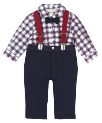 Image de Chicco Baby - Ensemble élégant pour garçon, comprenant une chemise et un pantalon à bretelles