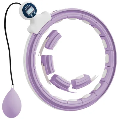 Produktbild von SPORTNOW Smart Hula Hoop Reifen Erwachsene mit Gewicht Kugel Zähler 16 Knoten