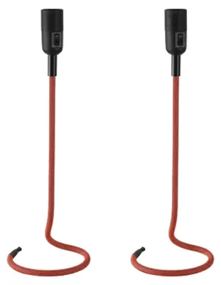 Produktbild von 2er Set Tischlampe, Kabel Design, rot, H 46,5 cm