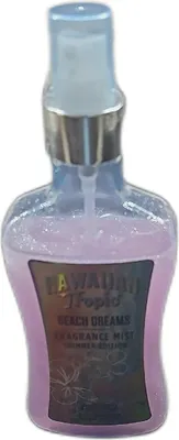 Produktbild von Hawaiian Tropic Fragrance Mist EDT für Damen, 250 ml, Beach Dreams Shimmer Edition, mit Apfel, Schwarzer Johannisbeere, Freesie, Mango, Pfingstrose, Rose, belebendes Spray und biologisch abbaubarem Glitter