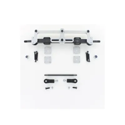 Produktbild von 1:14 Tiefladerachse gelenkt Bausatz für RC Modellbau LKW