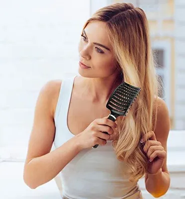 Produktbild von Ergonomische Haarbürste für Langes und Lockiges Haar - Geeignet für Alle Haartypen