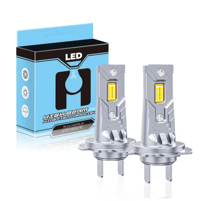 Produktbild von 2 Stück H7 LED-Scheinwerferlampe, hohe Helligkeit, 8.000 Lumen, kein Adapter erforderlich, universelles Scheinwerferlampen-Ersatzzubehör für Motorrad