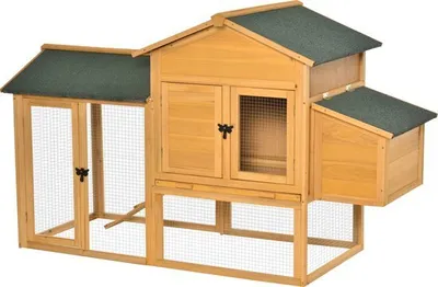 Obrázok produktu pre Pawhut PawHut kurník s oknom do výbehu hniezdny box pre kurčatá borovica D51-191