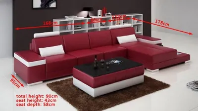 Zdjęcie produktu dla Sofa narożna w kształcie litery L z siedziskiem JVmoebel
