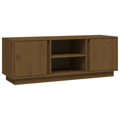 Produktbild von vidaXL TV-Schrank Honigbraun 110x35x40,5 cm Massivholz Kiefer