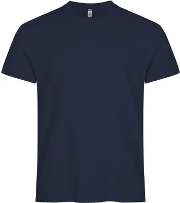 Produktbild von Premium T-Shirt mit Long Fit aus 100% ringgesponnener Baumwolle, doppeltem Rippkragen und verstärktem Nackenband
