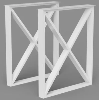 Obrázek produktu pro Sada nohou k stolu DMBAU Mawyr Bilý 60 x 72 cm jekl 60/20/2, sada nohou ke stolu, nohy ke stolu loft, kovové nohy jekl 60x20, DMBAU Mawyr.