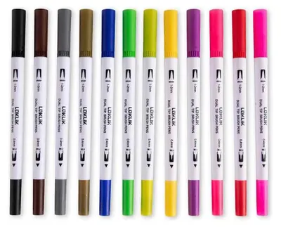 Produktbild von LOKLiK SG-KZJPJ-0001-US-L-B2B, 1 Stück(e), Gemischte Farben, Pinselspitze, Grün, Weiß, Weiß, Rund