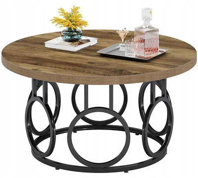 Immagine prodotto di Tavolino HOGA-J0344, 80 cm, nero/marrone