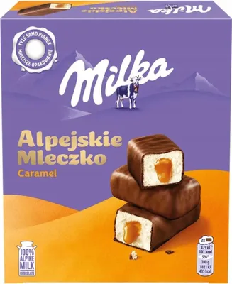 Obrázek produktu pro Pianka Mleczko Caramel Milka Alp 350 g