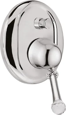 Produktbild von Luxus Dusch Unterputz-Einhebelmischer mit Umstellung Silber 15,6 x H. 16 cm - Badezimmer Armaturen  Italy