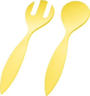 Produktbild von Salatbesteck, gelb.