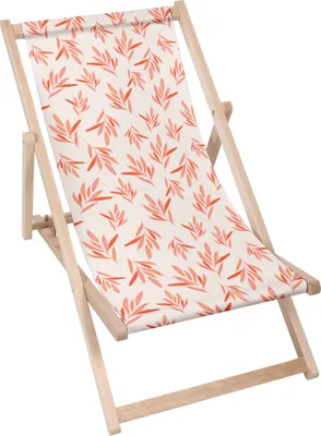 Image de Dreamroots Chaise longue pliante bois, bois de hêtre jusqu'à 130 kg, Chaise longue pliante avec réglage de l'inclinaison du dossier en 3 positions, Time for Fall