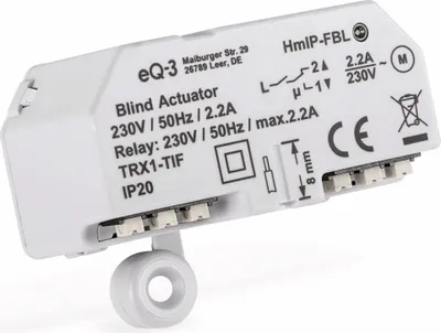 Produktbild von Homematic IP HmIP-FBL, Transmitter, Weiß, 180 m, IP20, 0,2 W, 2,2 A