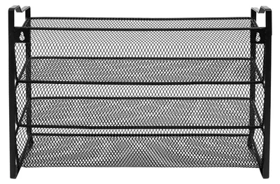 Produktbild von Gewürzregal Küche - 4-stöckiges freistehendes Metallregal - mit 28 Gewürzgläsern und Etiketten - für Schrank und Vorratskammer - 34,5x10x23,5 cm - Schwarz