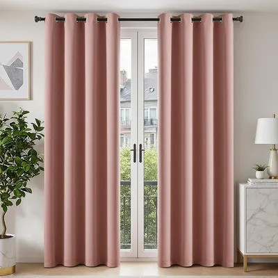 Zdjęcie produktu dla Zasłony zaciemniające zasłony zasłona zaciemniająca - Termiczne - 245 x 140 cm - Różowe - Sypialnia i salon