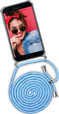 Produktbild von TWIST-Case + TWIST-Cord für Samsung Galaxy A5 (2017), Farbe:Chilly Jeans (Silber)