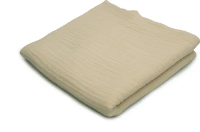 Produktbild von Baumwoll Musselin Stoff Double Gauze, Doppelgaze Hell beige 50 x 130 cm