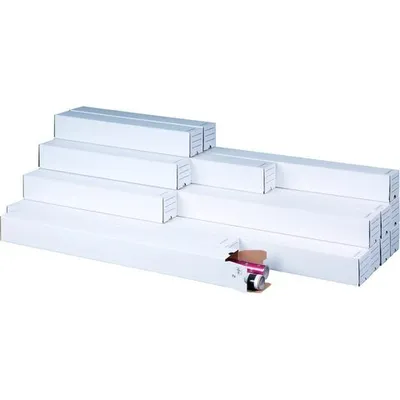 Produktbild von 20x Versandhülsen 1100x75x75mm PLANBOX weiß quadratisch mit Steckverschluss