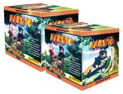 Zdjęcie produktu dla Naruto Ninja Adventures (2025) – naklejki kolekcjonerskie – 2 ekspozytory (72 torebki)