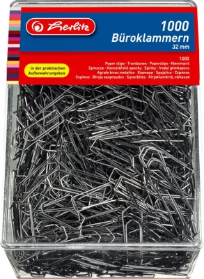 Obrázek produktu pro herlitz Broklammern, aus Metall, verzinkt, 32 mm