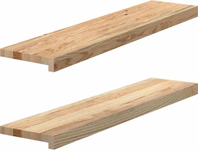 Image de Appuis de fenêtre 2 pcs non traité 90x20x2 cm bois chêne massif