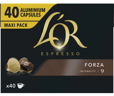 Immagine prodotto di L'OR Espresso Forza Capsule caffè Maxi Pack 208g - espresso intensivo, 100% Arabica, per macchine Nespresso®*