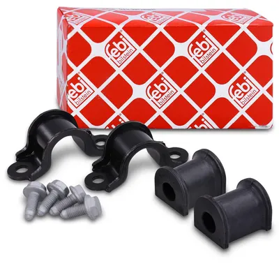 Produktbild von febi bilstein 44860 Stabilisatorlagersatz mit Haltern und Schrauben, 1 Stück
