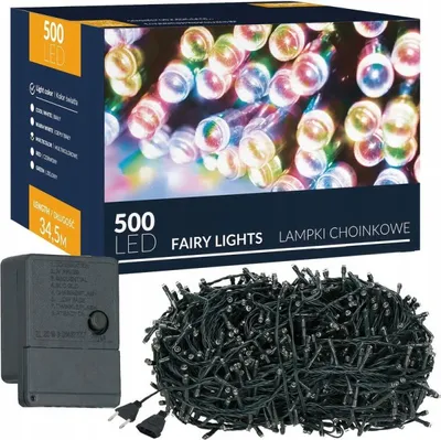 Image de Guirlande lumineuse LED - 34,5 m, 500 LED, 8 fonctions, multicolore