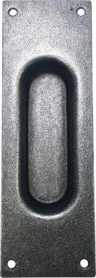 Produktbild von Schiebetürmuschel 40x120mm gerade, verzinkt schwarz hell passiviert
