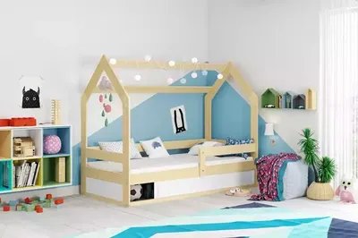 Obrázek produktu pro Dětská postel 80x160 BASILE s dvířky - borovice