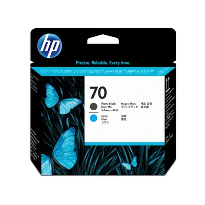 Produktbild von HP No 70 Printhead/matte black+Cyan