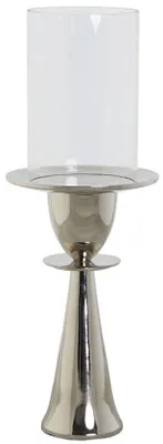 Immagine prodotto di Portacandele in argento, alluminio e vetro, 14 cm