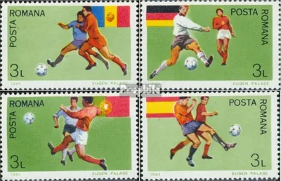 Produktbild von Briefmarken Rumänien 1984 Mi 4054-4057 (kompl.Ausg.) postfrisch Fußball EM Frankreich 84