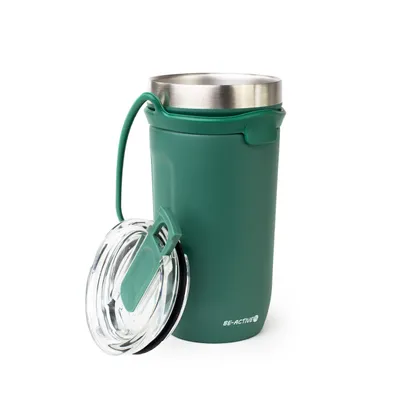 Produktbild von Thermobecher aus Edelstahl 550 ml Becher für Kaffee und Tee unterwegs Grün