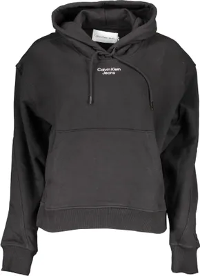 Produktbild von Damen Sweatshirt Schwarz: Kapuze & Logo - Bequem & Stilvoll