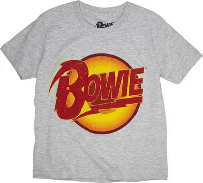 Produktbild von David Bowie - "Diamond Dogs" T-Shirt Logo für Kinder RO792 (146-152) (Grau meliert)