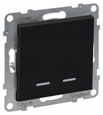 Produktbild von Legrand Suno Wechselschalter Schwarz 10AX Unterputz 721415