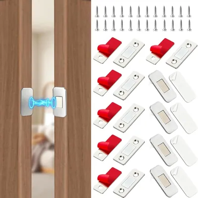 Produktbild von Schubladen- & Schranksicherung 10 Stück magnetische Schnapper für Schranktüren, Schrankmagnete, Türmagnete, ultradünner Türmagnet, magnetischer Schran