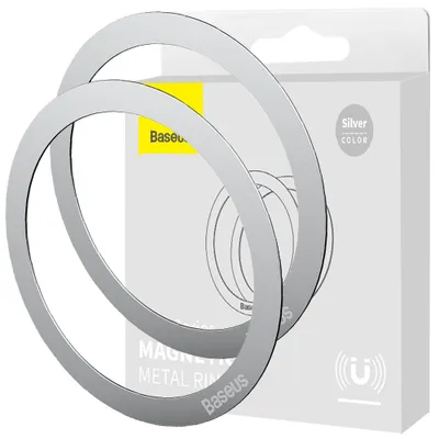 Zdjęcie produktu dla Baseus Halo Series Magnetyczny Pierścień (2 Szt./Opakowanie) Srebrny (Pcch000012)