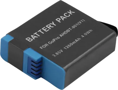 Produktbild von Avizar, GoPro Hero 8 Lithium-Ionen Kamera Akku 3,85V 1260mAh, Schwarz