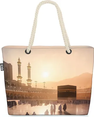 Produktbild von VOID Mekka Haddsch Pilger Strandtasche Shopper 58x38x16cm 23L XXL Einkaufstasche Tasche Reisetasche Beach Bag