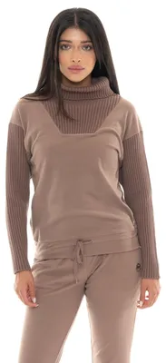 Immagine prodotto di Felpa invernale da donna dolcevita con inserti in maglia Leone 1947 Warm Touch