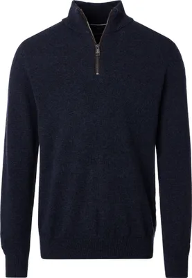 Produktbild von CASAMODA Herren Woll-Troyer Zipper Regular Lammwollmix Marine 6XL