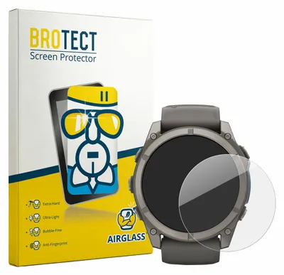Produktbild von BROTECT Schutzglas für Garmin Fenix 9 (51 mm) Schutzfolie Panzer Folie Glas Display Schutz klar