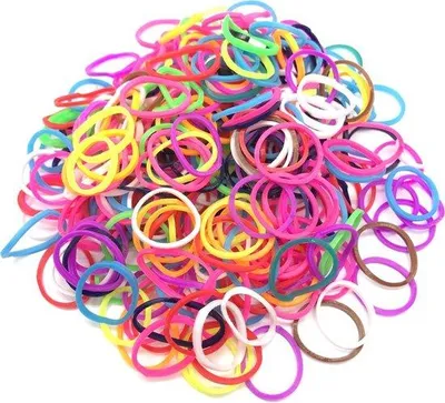 Productafbeelding van Laavir - 600 loom elastiekjes gestreept met weefhaken en S-clips voor eindeloos speelplezier met deze loombandjes