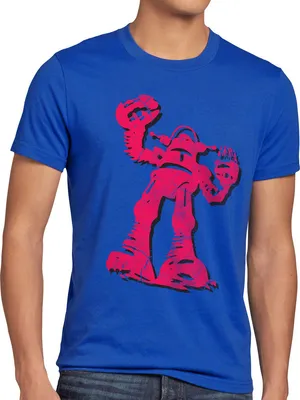 Produktbild von style3 Sheldon Hero Roboter Herren T-Shirt, Größe:5XL, Farbe:Blau