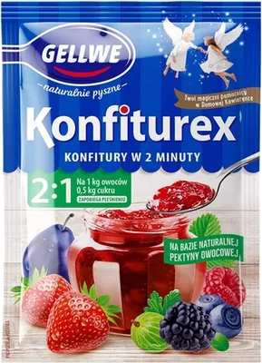 Produktbild von Gellwe Konfiturex 2:1 Geliermittel mit Fruchtpektin für 1 kg Früchte 30 g